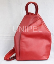 červený,černý,burgundy kožený batůžek - kabelka